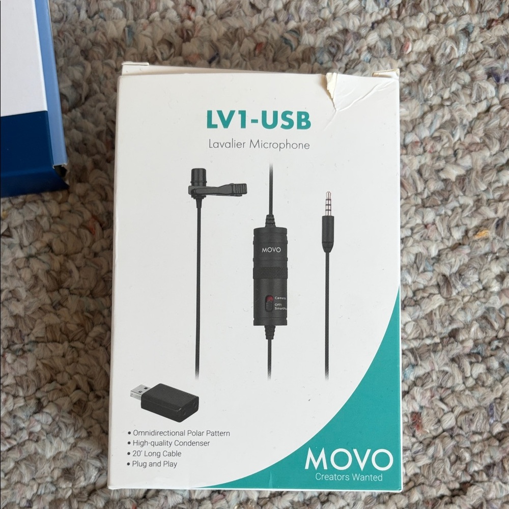 OVO LV1-USB Lavalier Microphone - Black